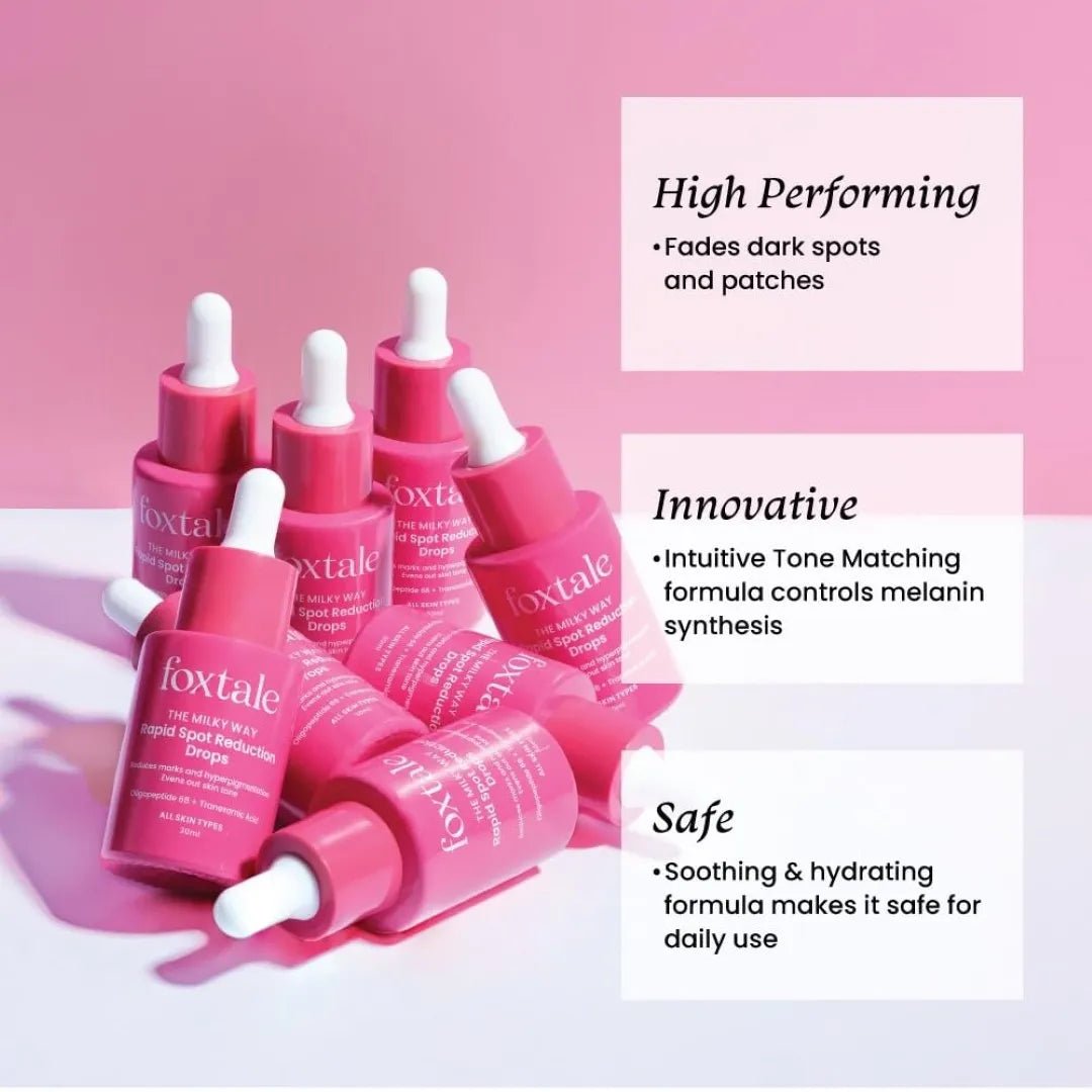 ftspotred - Foxtale Rapid Spot Reduction Drops 3% Tranexamic Acid Face Serum For Men and Women - 30ml - Looknstyle