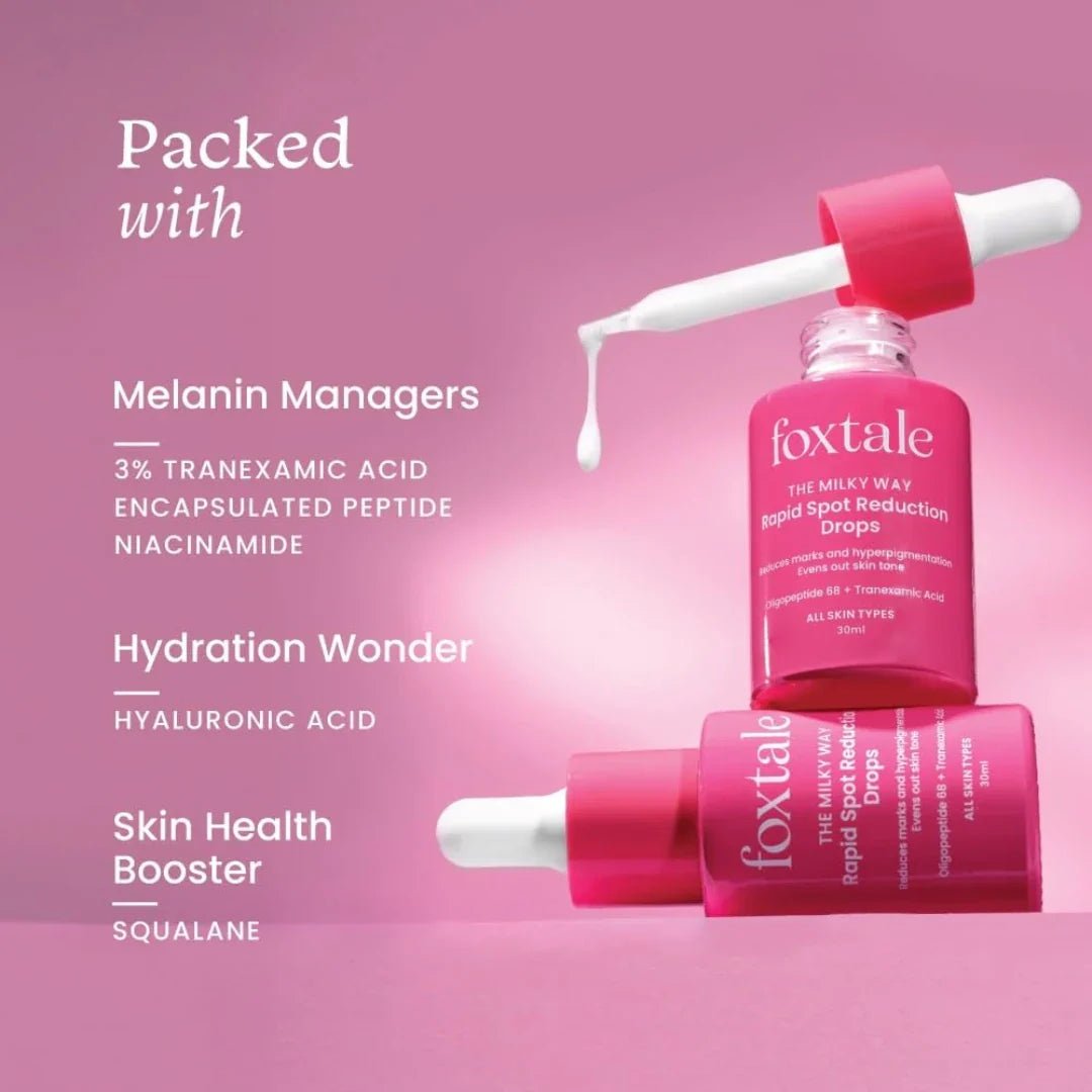 fxrasrdrpsrm - Foxtale Rapid Spot Reduction Drops (Buy 2 Get 1 Free) 3% Tranexamic Acid & Peptide Serum For Pigmentation 30ml - Looknstyle