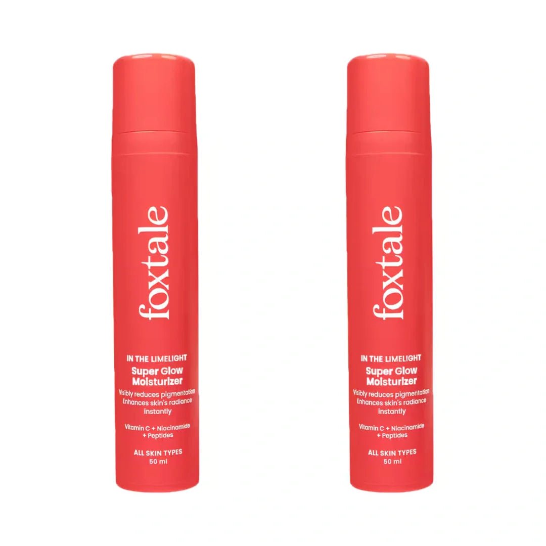  - Foxtale Super Glow Moisturiser With 4% VitC - Niacinamide Complex For Brighter Skin (50ml) (pack of 2) - Looknstyle