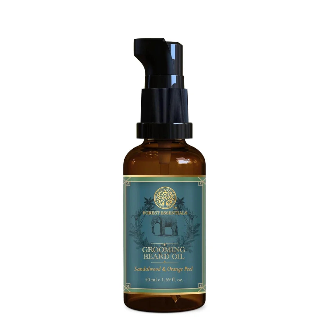 Forest Essentials Grooming Beard Oil | Light, Non-Greasy Ayurvedic Beard Growth Oil | For Daily Use