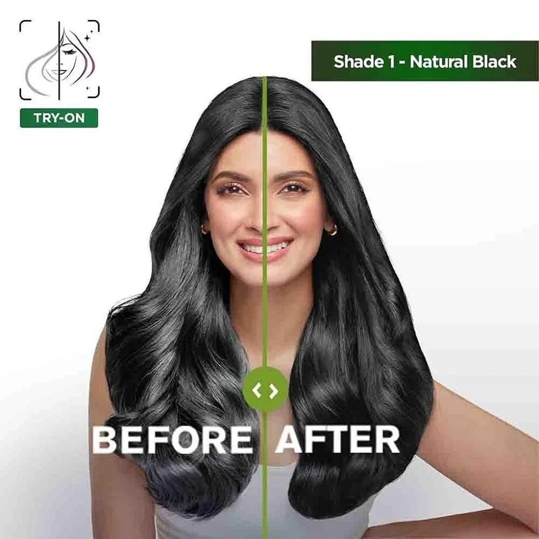 GARNIDAY 1NO - Garnier, Hair Colouring Creme, Long - lasting Colour, Smoothness & Shine, Color Naturals, Shade: 1 Natural Black, 70ml + 60g - Looknstyle