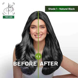 GARNIDAY 1NO - Garnier, Hair Colouring Creme, Long - lasting Colour, Smoothness & Shine, Color Naturals, Shade: 1 Natural Black, 70ml + 60g - Looknstyle