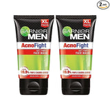 gmbenefits 150 g - Garnier Men, Anti - Pimple Face Wash, Repairs Skin & Balances Oils, AcnoFight, 2 x 150g (pack of 2) - Looknstyle