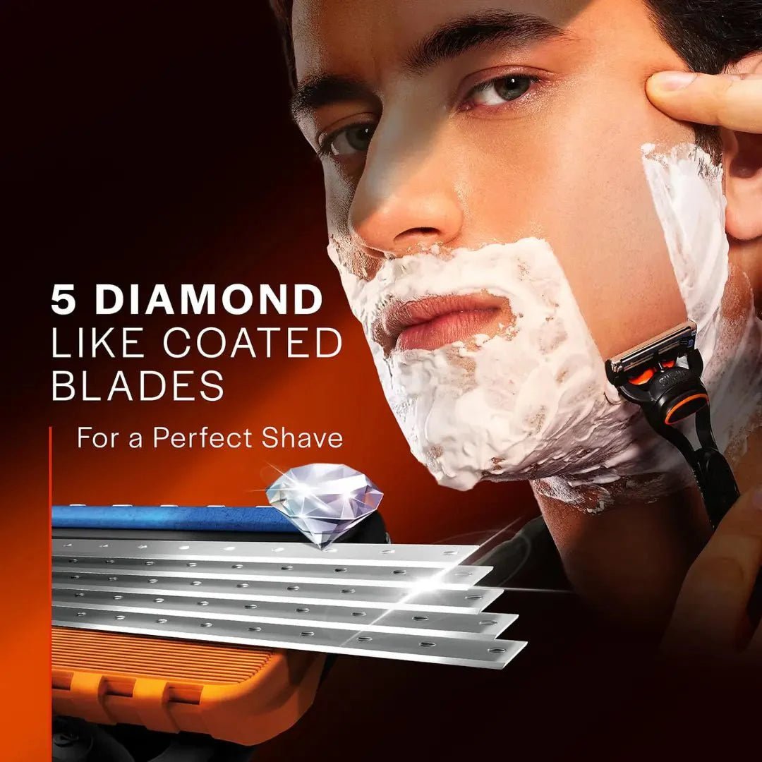 gishbl - Gillette Fusion Proglide Blades for men with styling back blade - 8 count for Perfect Shave and Perfect Beard Shape - Looknstyle