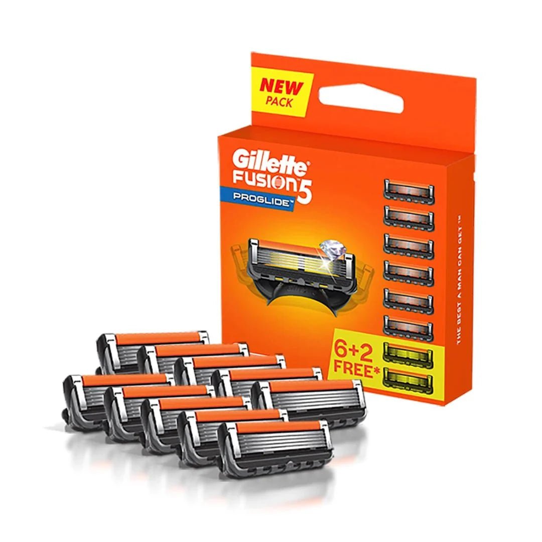 gishbl - Gillette Fusion Proglide Blades for men with styling back blade - 8 count for Perfect Shave and Perfect Beard Shape - Looknstyle