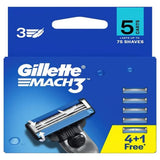 gilrz-Gillette Mach 3 Cartridge, 5 Count (4+1 Free)-Looknstyle