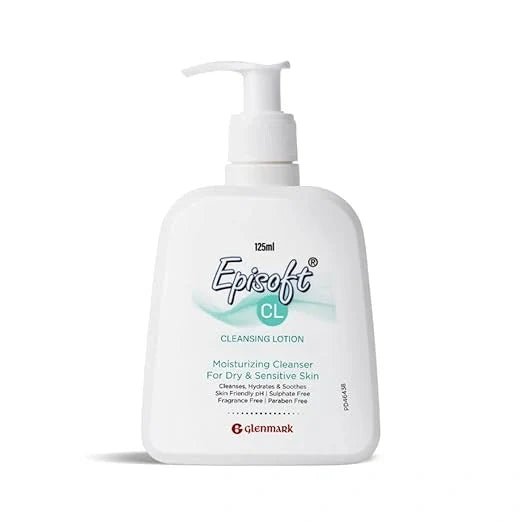 Eslotion-cl 125ml - Glenmark Episoft Cleansing Lotion for Sensitive & Dry Skin - Looknstyle