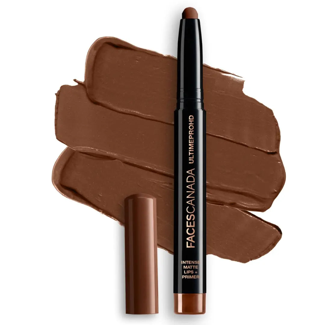 FACES CANADA Ultime Pro HD Intense Matte Lipstick + Prime | 9HR Long Stay | Flawless HD Matte Finish | Intense Color | Lightweight | Smooth Glide | Primer Infused
