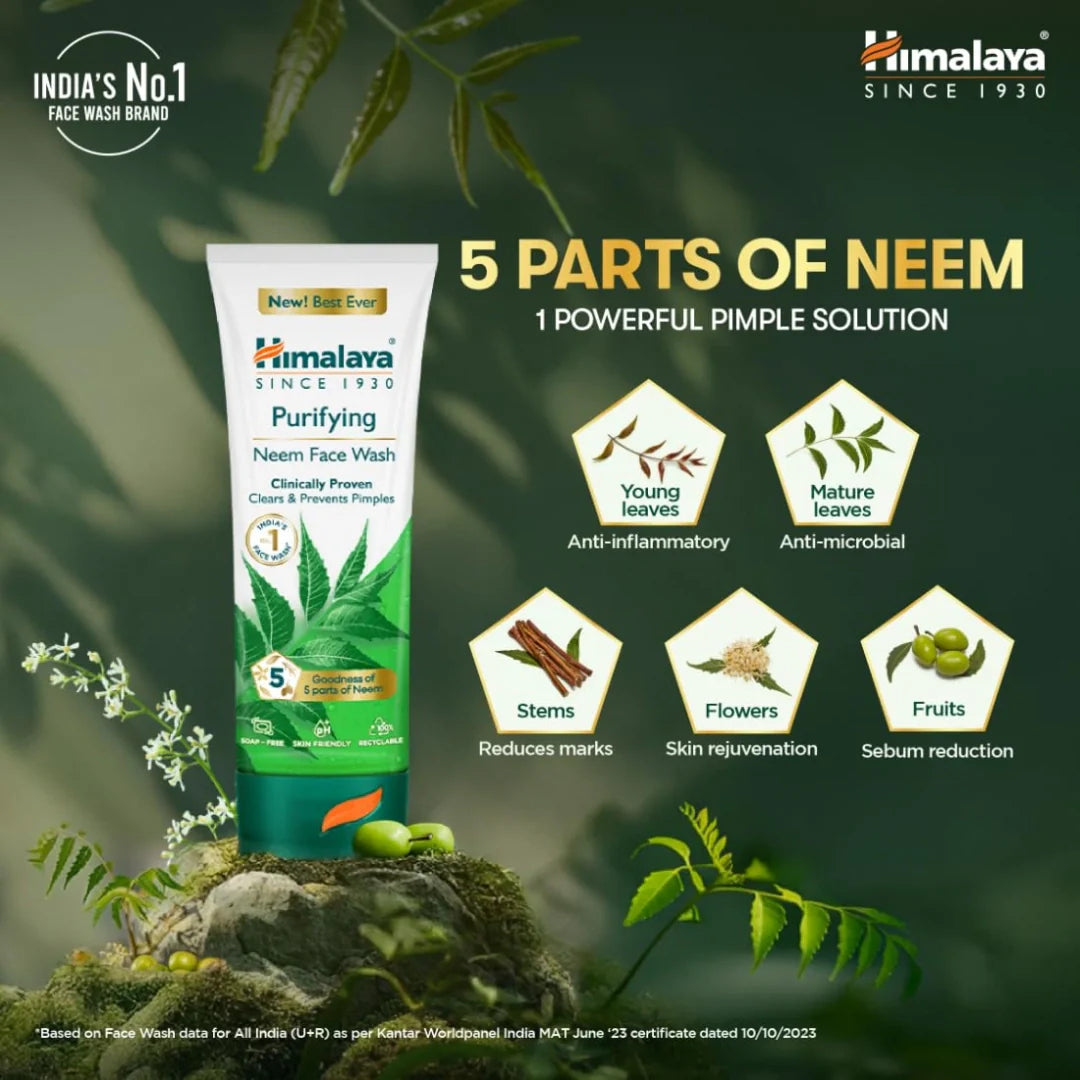 Himalaya Purifying Neem Face Wash  |Clears and Prevents Pimples & Acne 400ml