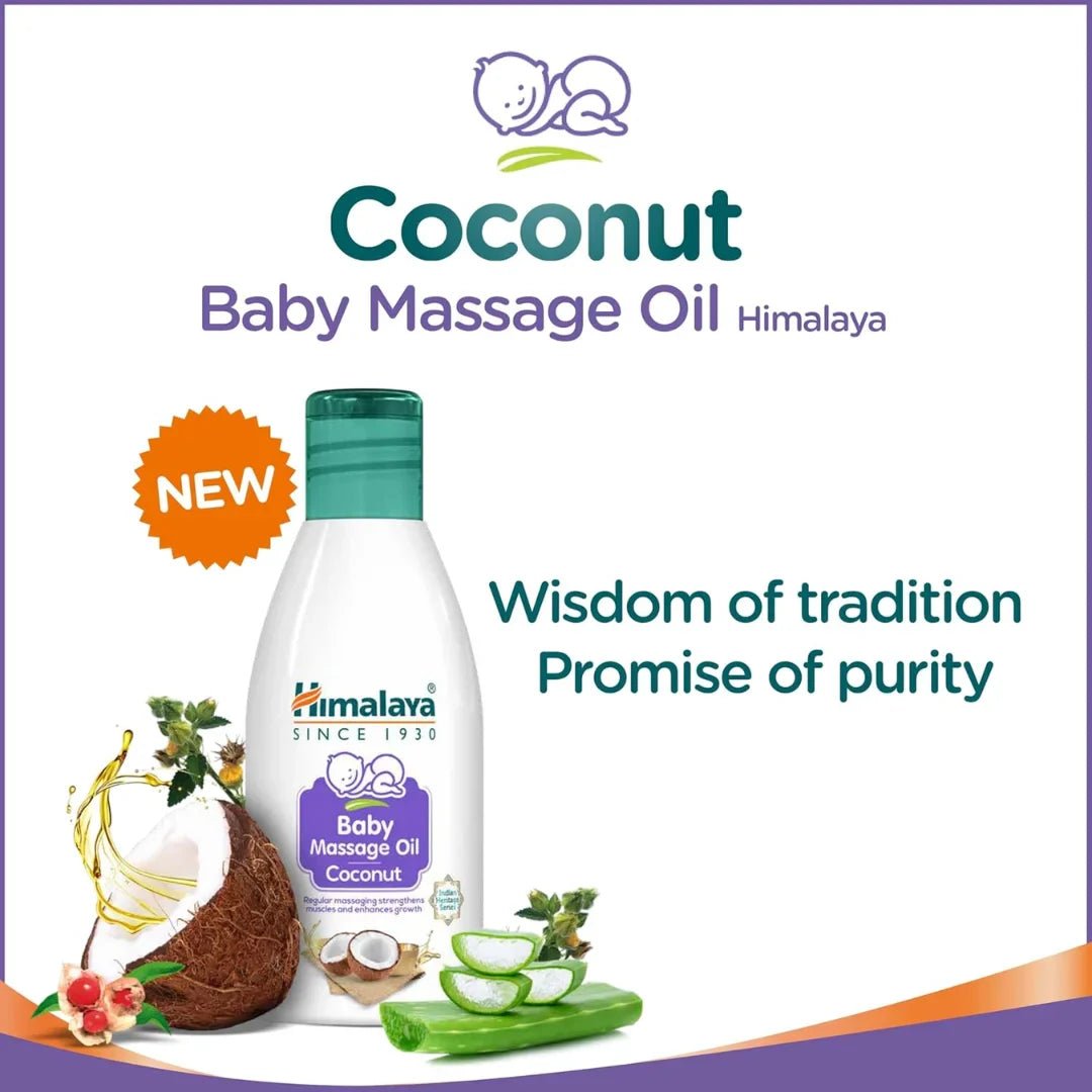 hibabymaoil - Himalaya Baby Massage Oil (Coconut) 100 ml - Looknstyle