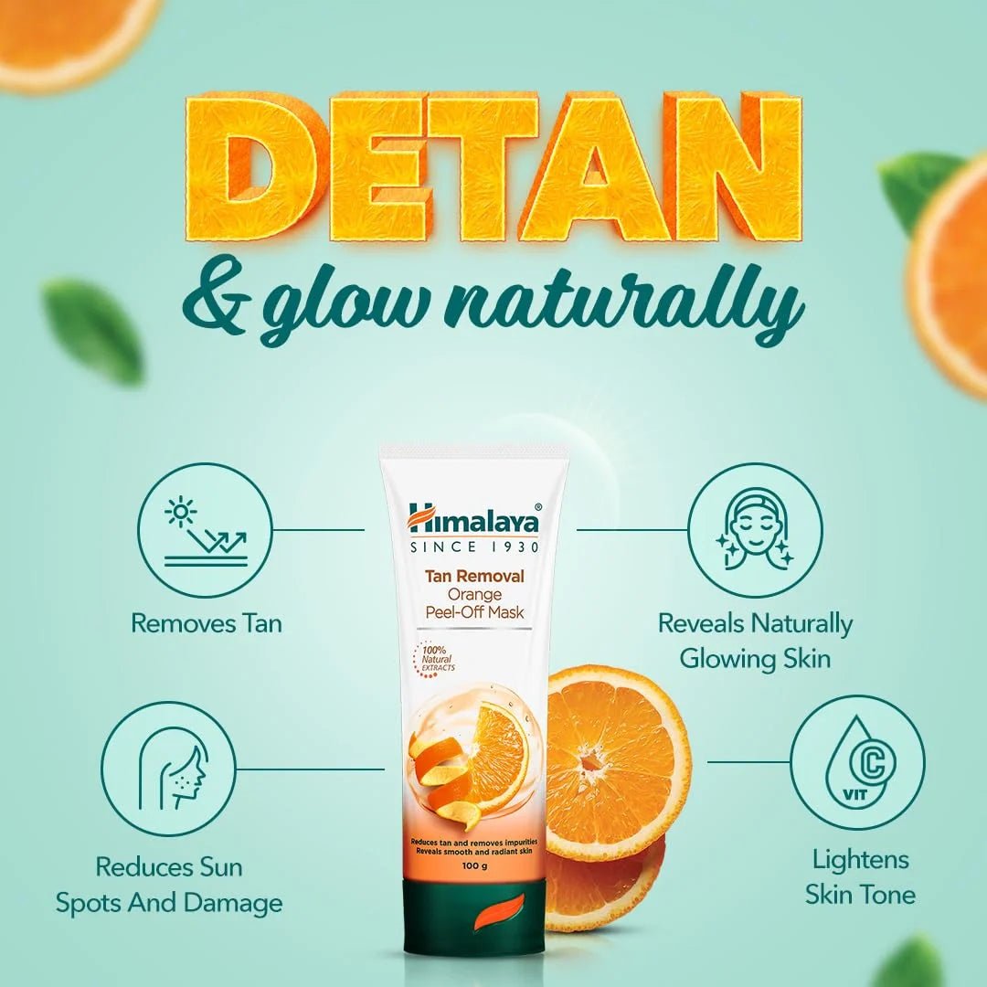 him80 - Himalaya Herbals Tan Removal Orange Peel - off Mask, 100g - Looknstyle