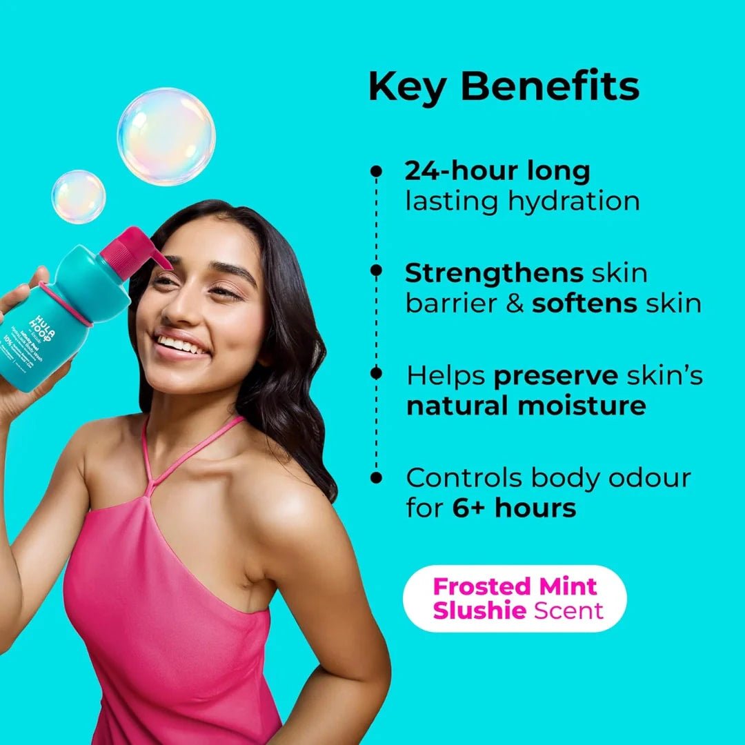 FXTBD - Hula Hoop HydraLock Body Wash by Foxtale | 24Hrs Hydration | Hyaluronic Acid + Cica Extract + Menthol | Cleanses, Hydrates, & Repairs Skin | 6+ hours Odor Protection + Fresh Aqua Scent | 250ml - Looknstyle