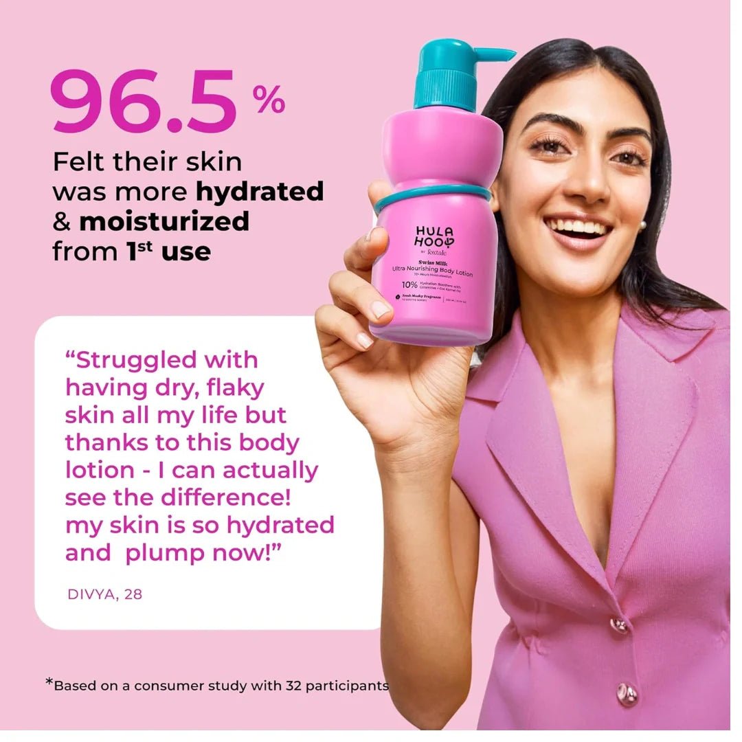 FXTLBD - Hula Hoop Ultra Nourishing Body Lotion by Foxtale | Ceramides + Pentavitin™ + Shea Butter | Deeply Hydrates, Repairs Skin Barrier & Softens Skin | Fast - Absorbing, Non - Greasy | 200ml - Looknstyle