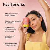 FOXROLL-Hula Hoop Underarm Roll On | Smoothens & Brightens Underarms | Niacinamide & Salicylic Acid | 48 Hr Odour Control | 0% Alcohol & Aluminium Free, Floral Fragrance | 40ml-Looknstyle