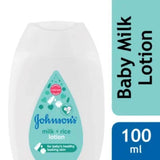 jbjbmlkrcltn100 - Johnson's Baby Milk + Rice Lotion, 100 ml - Looknstyle
