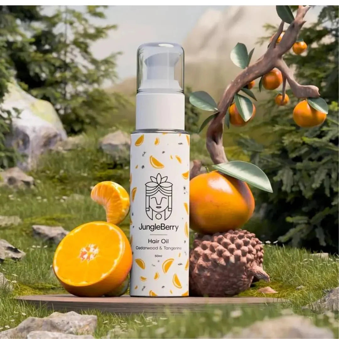 JUNGLE BERRY Cedarwood & Tangerine Hair Oil (50 ml) - Deals999
