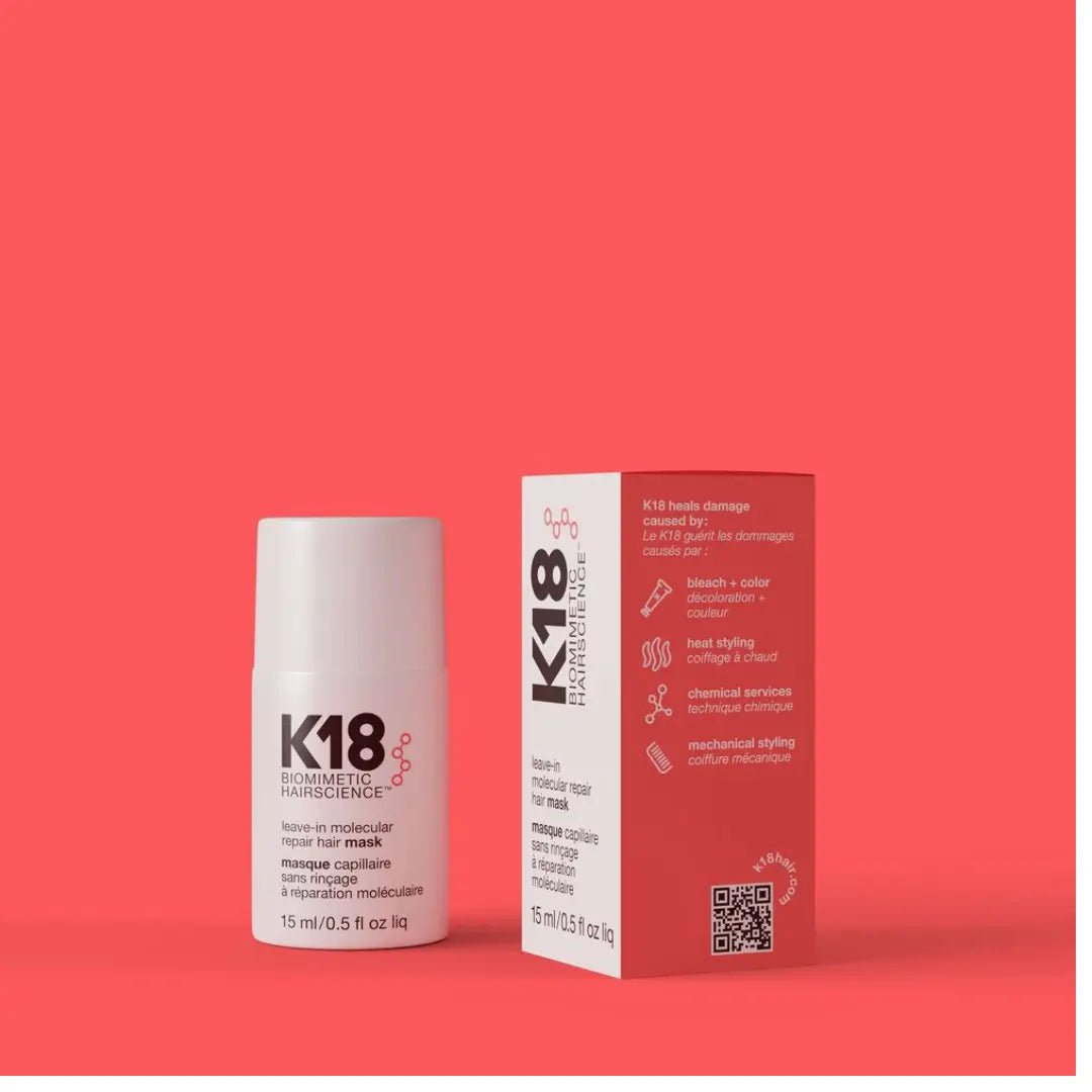 K18HAIRMASK - K18 Leave - In Repair Hair Mask Treatment To Repair Dry Or Damaged Hair - 4 Minutes To Reverse Hair Damage From Bleach, Color, Chemical Services And Heat,1 Count - Looknstyle
