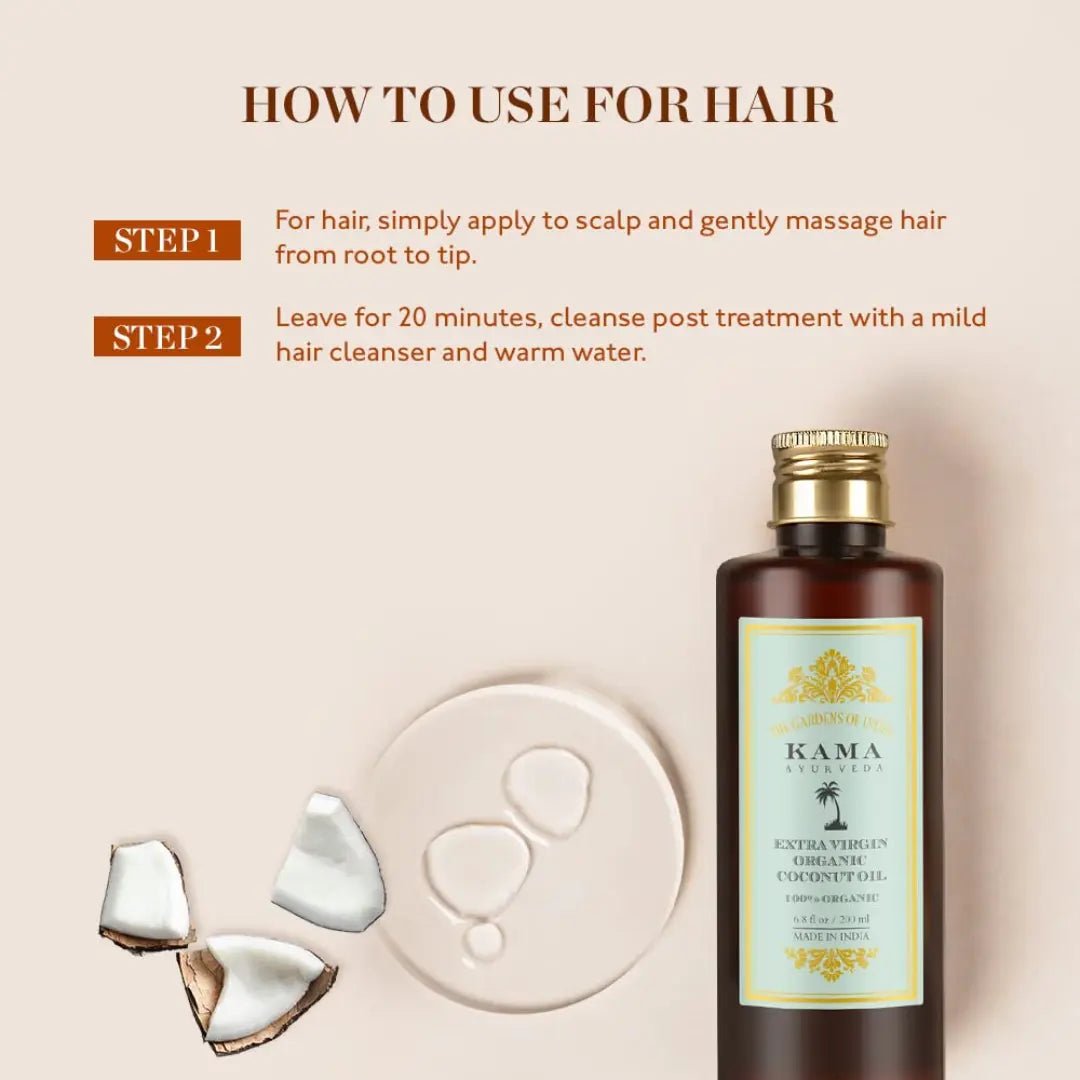 kacoil - Kama Ayurveda Extra Virgin Organic Coconut Oil (200ml) - Looknstyle