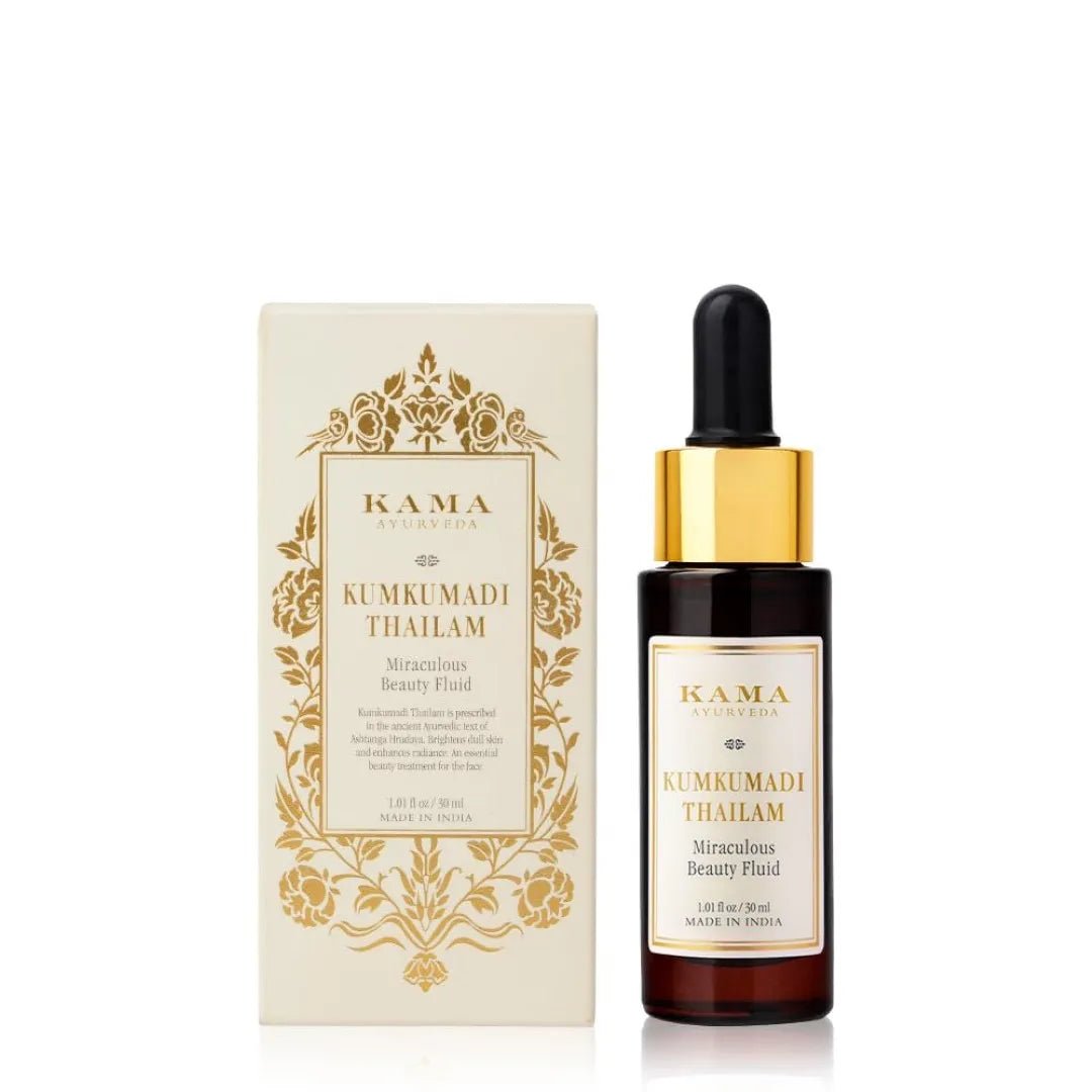 kamakumfl30 - Kama Ayurveda Kumkumadi Thailam Miraculous Beauty Fluid Ayurvedic Night Serum (Facial Oil) (30ml) - Looknstyle