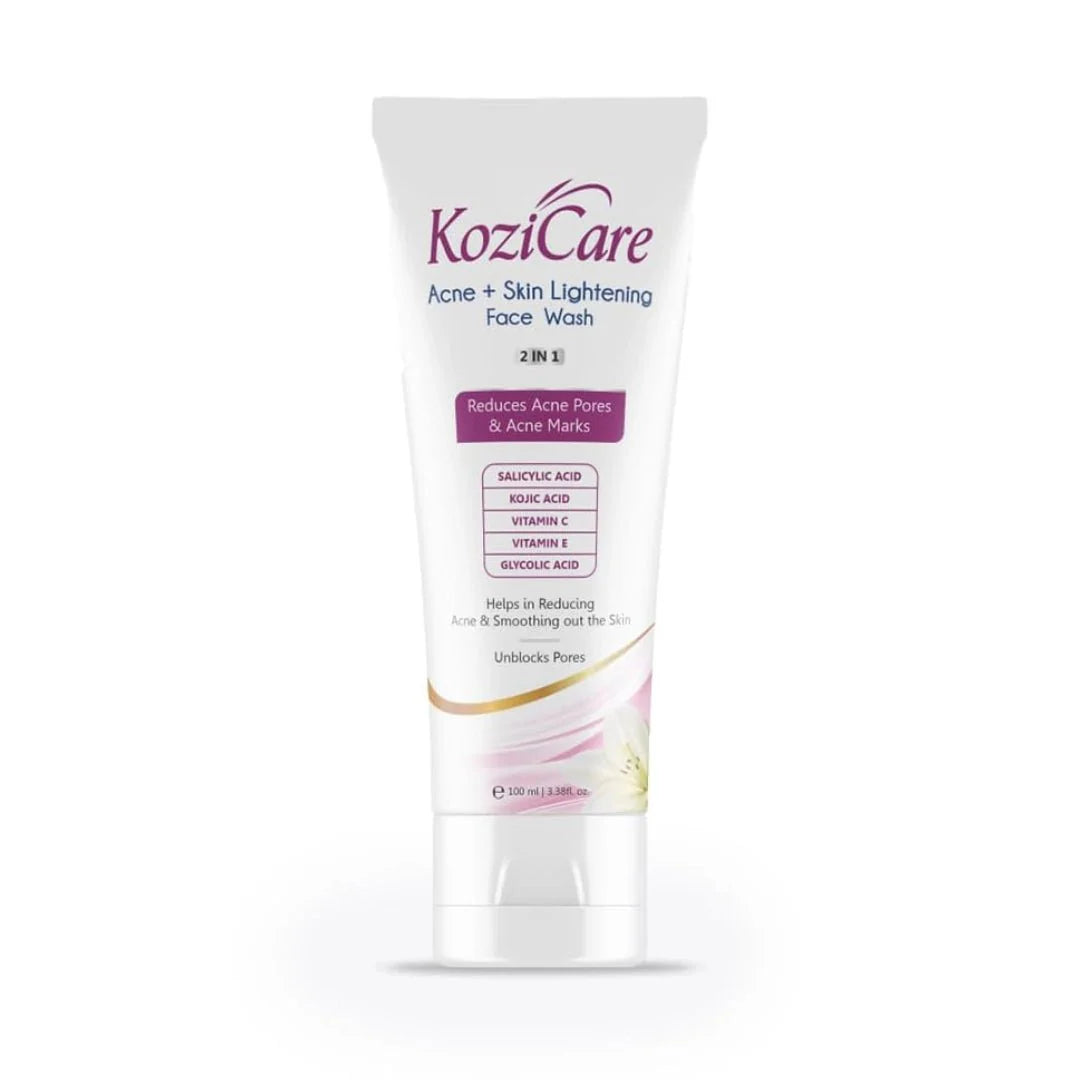 Kozicare Kojic Acid Face Wash | Acno Fight & 2% Salicylic Acid | for Glowing Skin | Reducing Acne & Smoothing Skin | for Women & Men (100ml) - Deals999