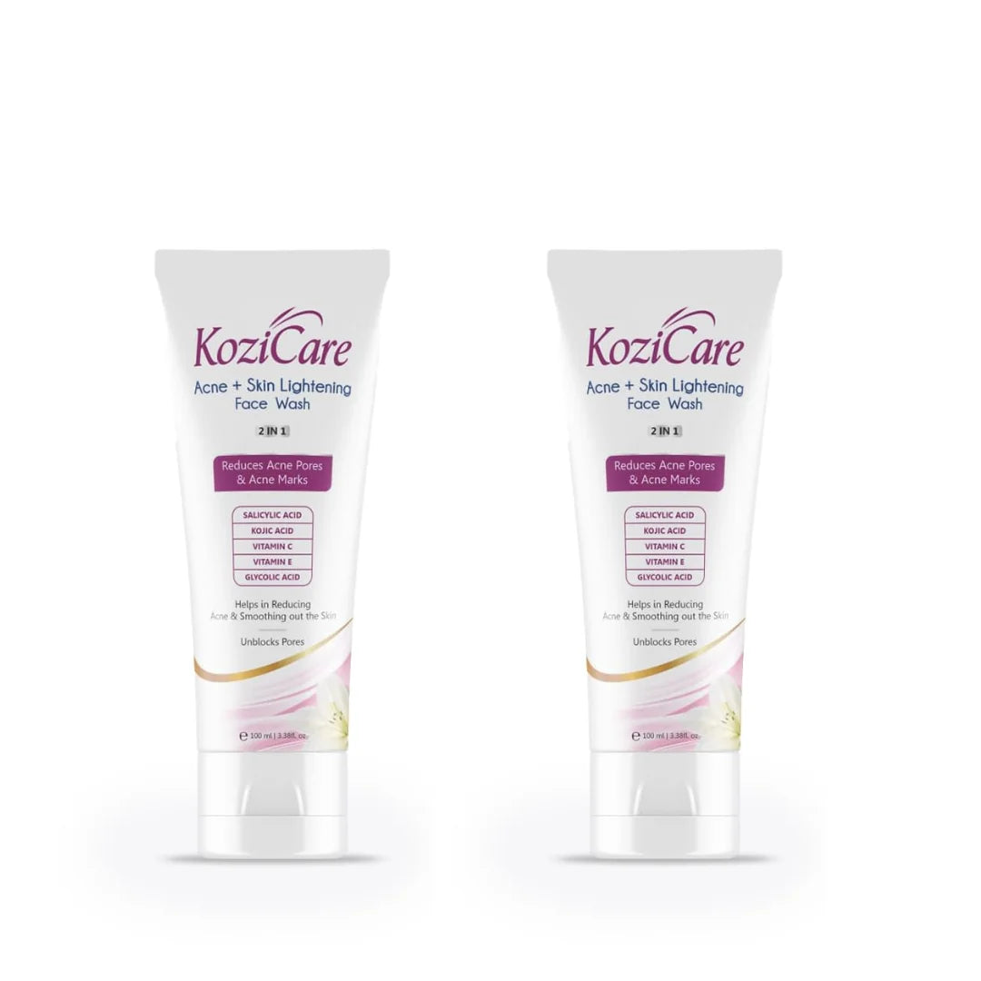 Kozicare Kojic Acid Face Wash | Acno Fight & 2% Salicylic Acid | for Glowing Skin |100 Ml (pack of 2)