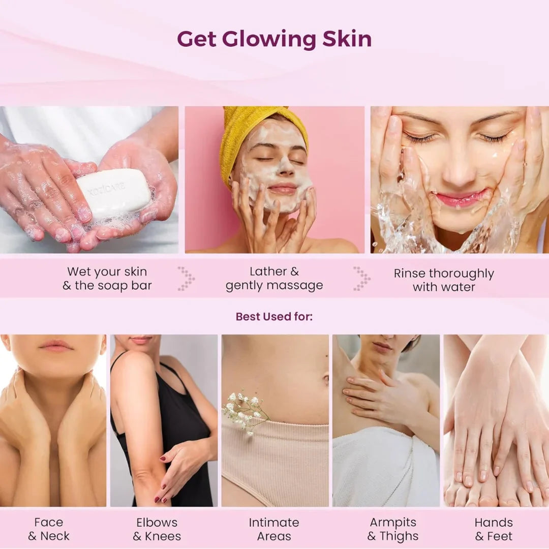 Kozicare Kojic Acid Soap & Glutathione Soap | Bathing | Bath for Men & Women | 75Gm (pack of 3)