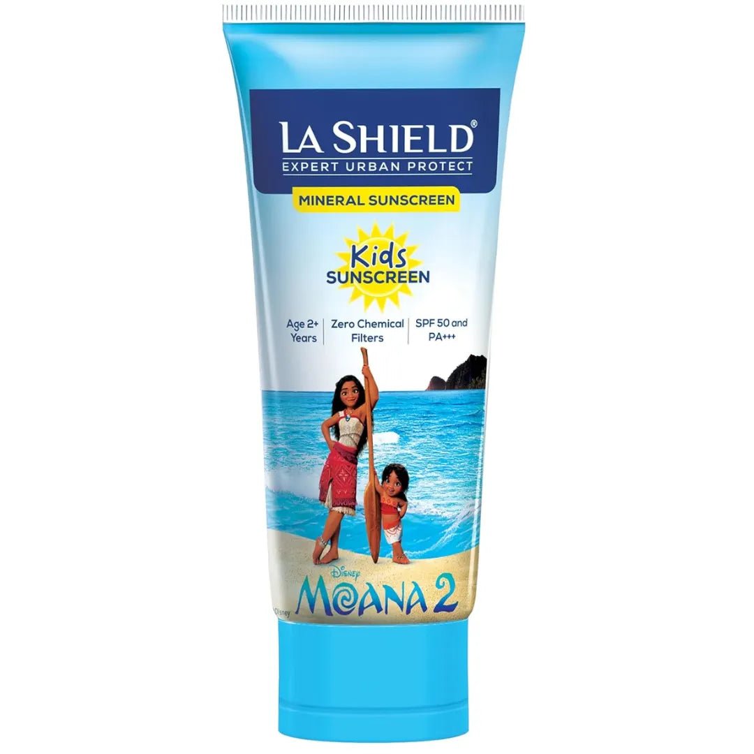 LASHIELDKIDSSUNSCREEN - La Shield Kids Sunscreen Gel SPF 50 PA+++|100% Mineral Sunscreen|For kids above 2 years age|Enriched with Vitamin E & Hyaluronic Acid|Suitable for Sensitive skin|4 hour water resistant|Fragrance free - Looknstyle
