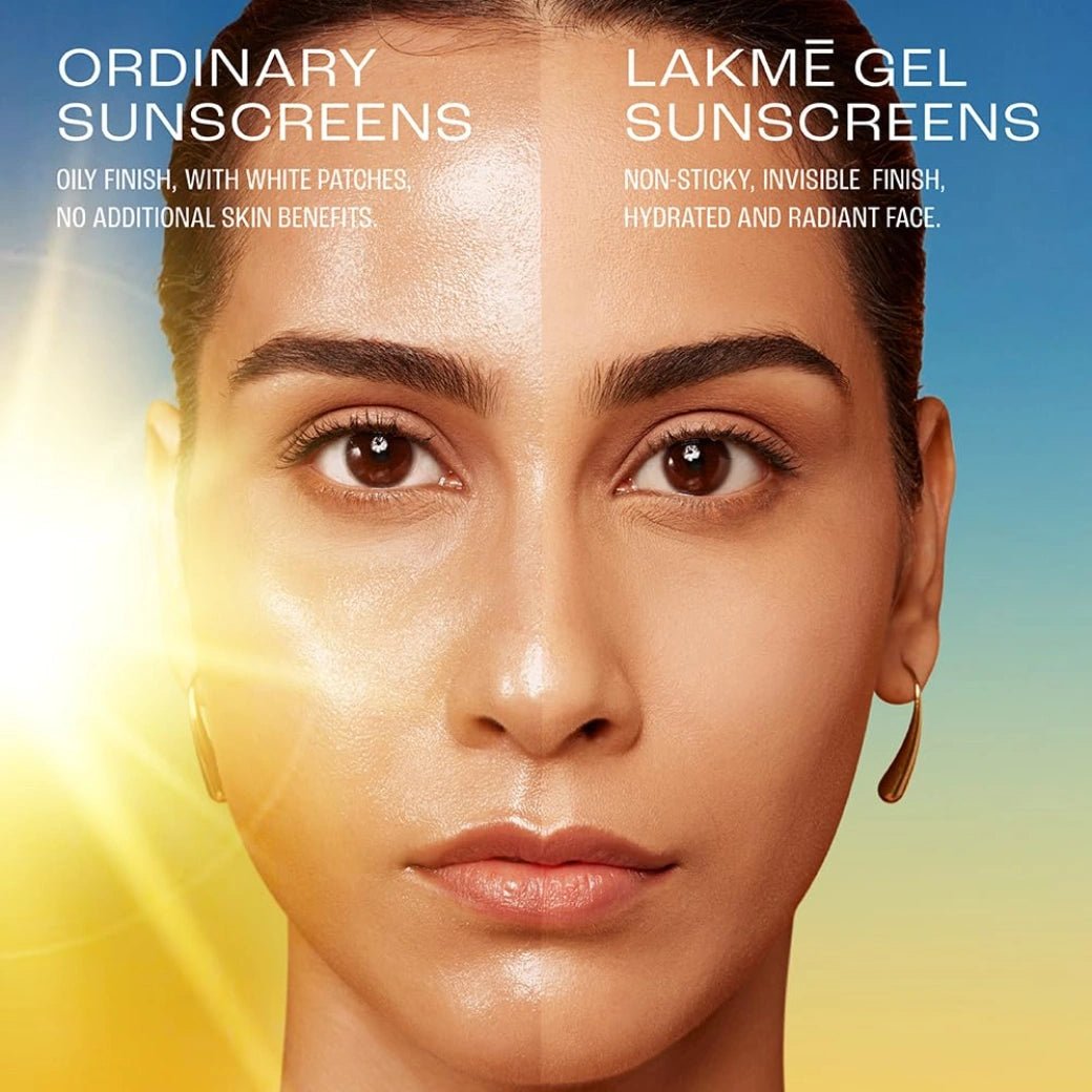 lakesun-Lakme Sun Expert Gel Sunscreen SPF 50 PA+++ (100ml)-Looknstyle