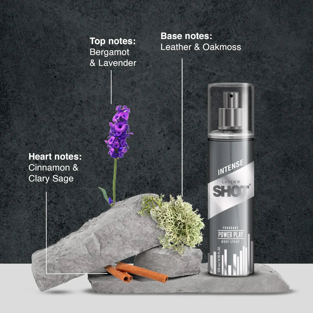 lyrshtcmb4 - LAYER'R SHOT power play, deep desire and red stallion body spray for men 135ml - Looknstyle