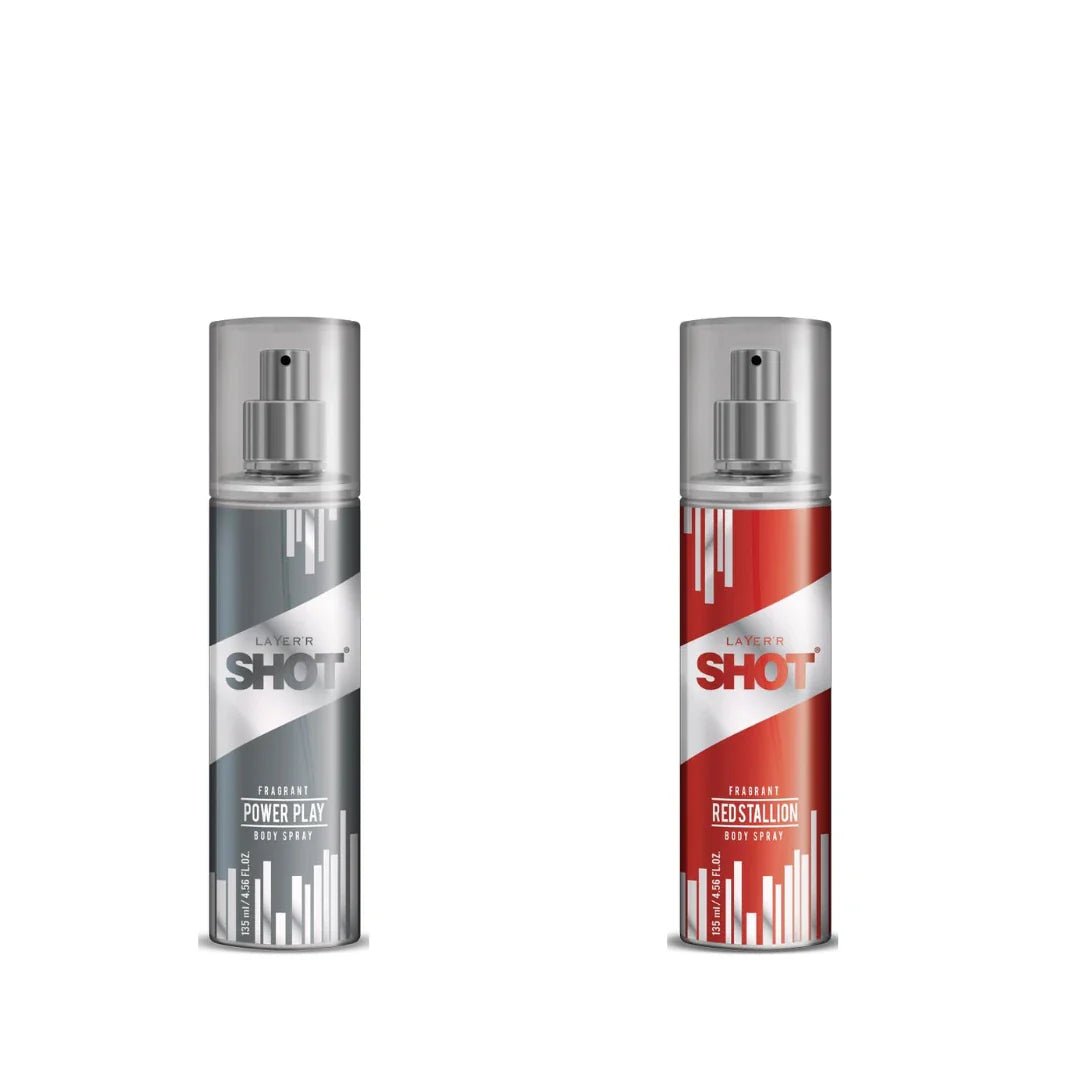 lyrshtpwpl - LAYER'R SHOT power play and red stallion body spray for men 135ml - Looknstyle