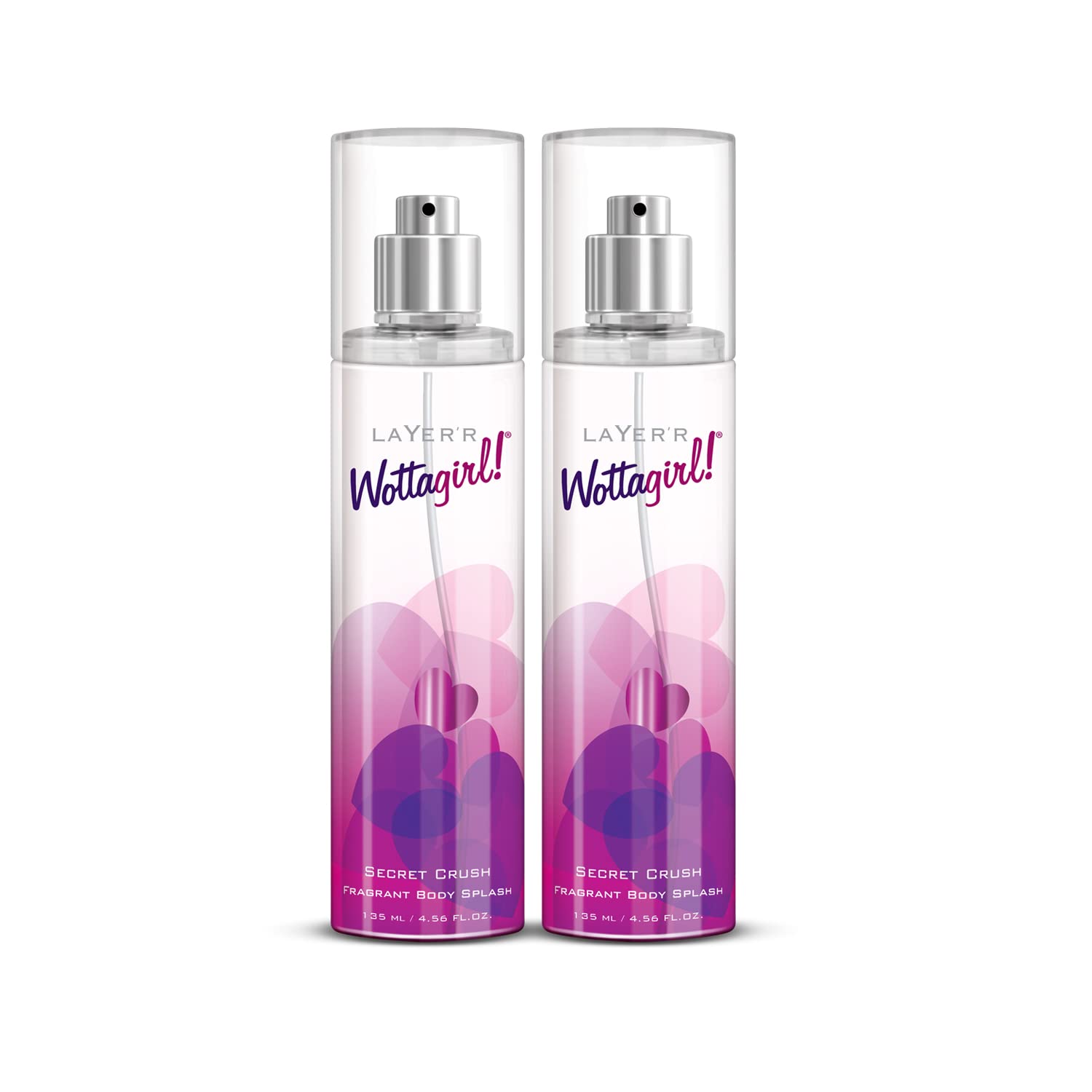 ls60 - Layer'r Wottagirl Secret Crush Fragrant Body Splash, 135ml (Pack of 2) - Looknstyle
