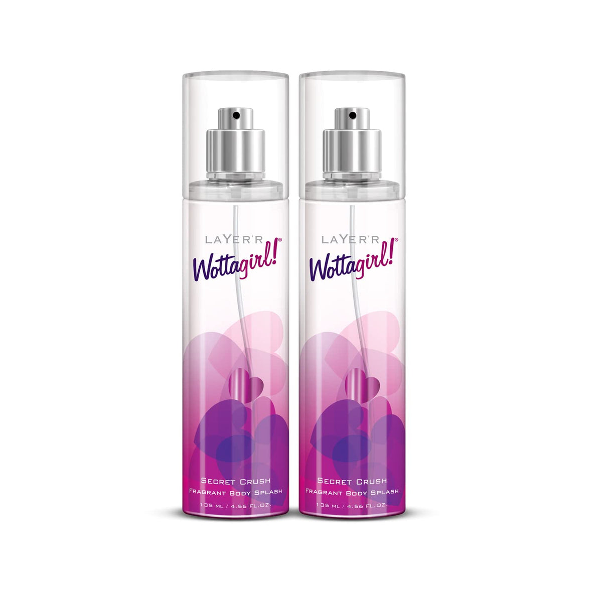 ls60 - Layer'r Wottagirl Secret Crush Fragrant Body Splash, 135ml (Pack of 2) - Looknstyle