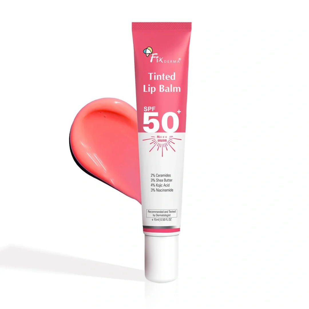 df7 - Fixderma tinted lip Balm spf50,For Women & Men - 15ml - Looknstyle