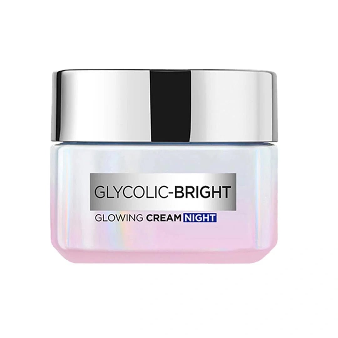lpnigdh - L'Oreal Paris Glycolic Bright Glowing Night Cream, spf - 17 - 50g - Looknstyle