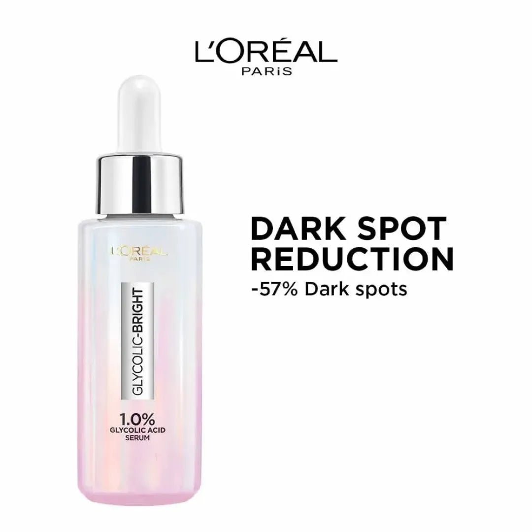 LOR5 - L'Oreal Paris Glycolic Bright Serum With 1% Glycolic Acid & Niacinamide, Reduces Dark Spots (15ml) - Looknstyle