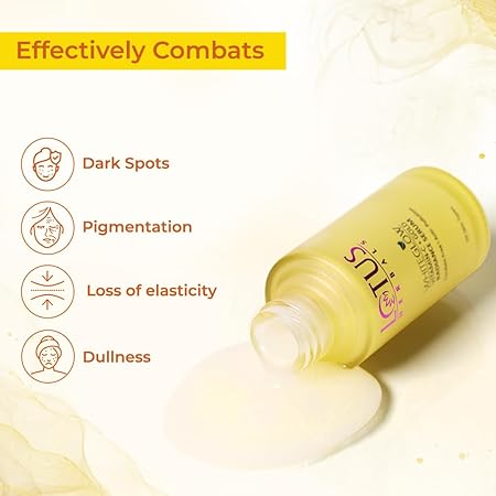 Lotus Herbals WhiteGlow Vit C and Gold Radiance Face Serum | Reduces Dark Spots | Enriched with & Gold | Smoothens Skin | Boosts Radiance | Paraben - Free | 30ml - Deals999