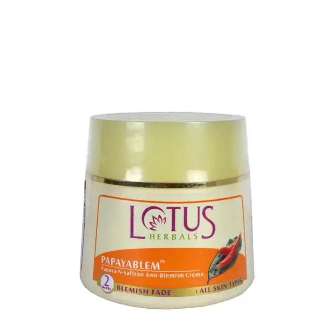 ltsppblm - Lotus Herbals Papayablem Papaya - n - Saffron Anti - Blemish Cream, 250g - Looknstyle