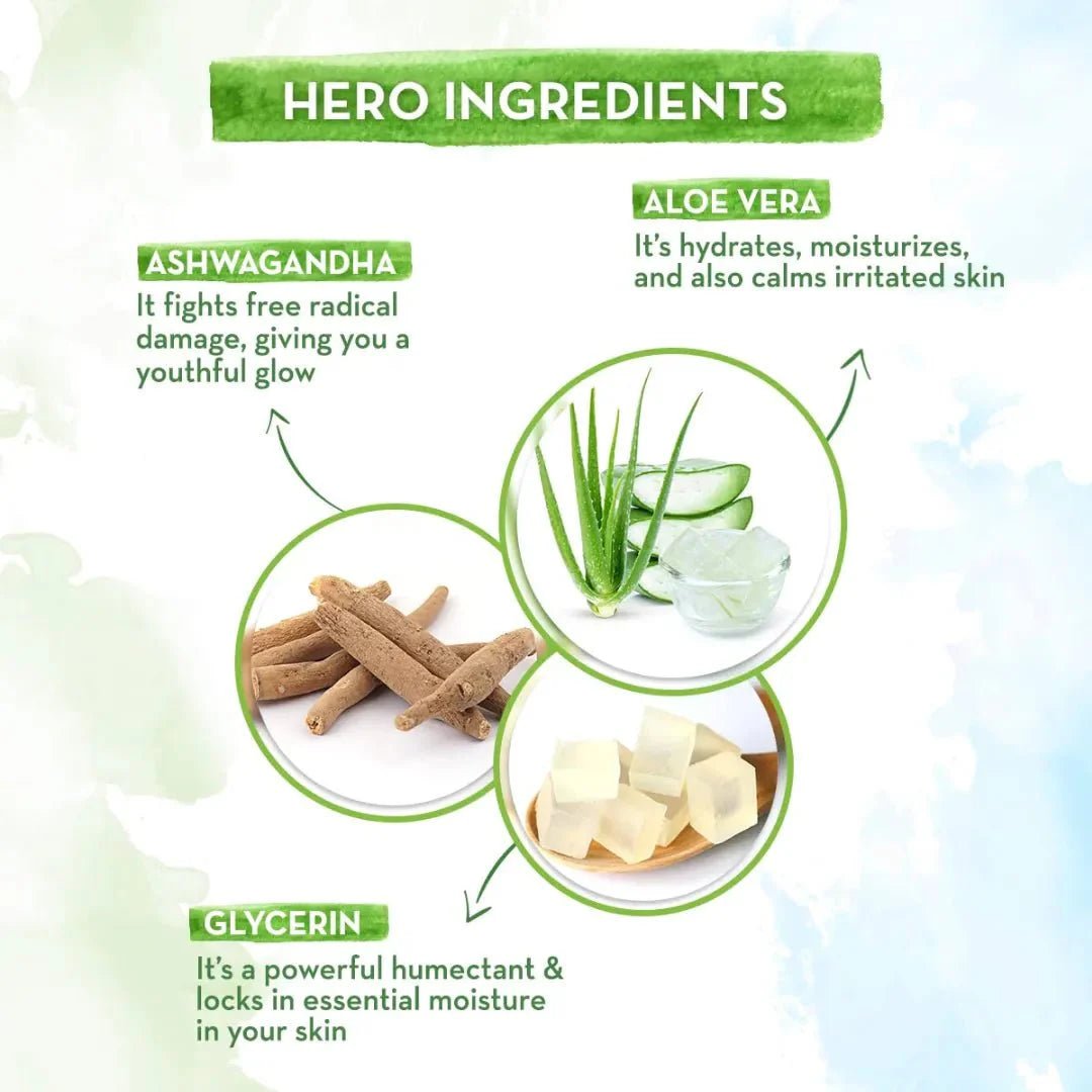 maaloevr - Mamaearth Aloe Vera Face Wash with Aloe Vera & Ashwagandha for a Youthful Glow - 100ml (Pack of 2) - Looknstyle