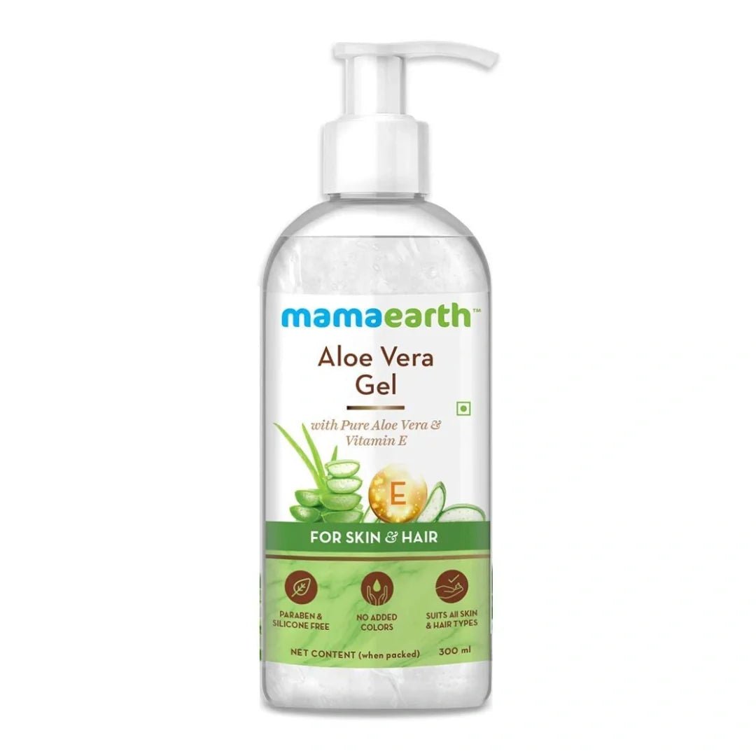 mavgrl 300 ml - Mamaearth Aloe Vera Gel For Face, with Pure Aloe Vera & Vitamin E for Skin and Hair - 300ml - Looknstyle