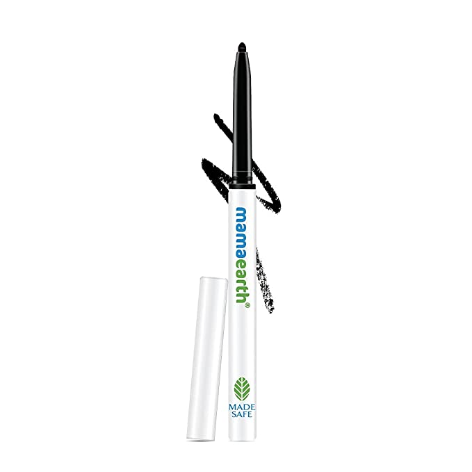 mamalskvbmattel - Mamaearth Charcoal Black Long Stay Kajal with Vitamin C & Chamomile for 11 - Hour Smudge - free Stay - Looknstyle