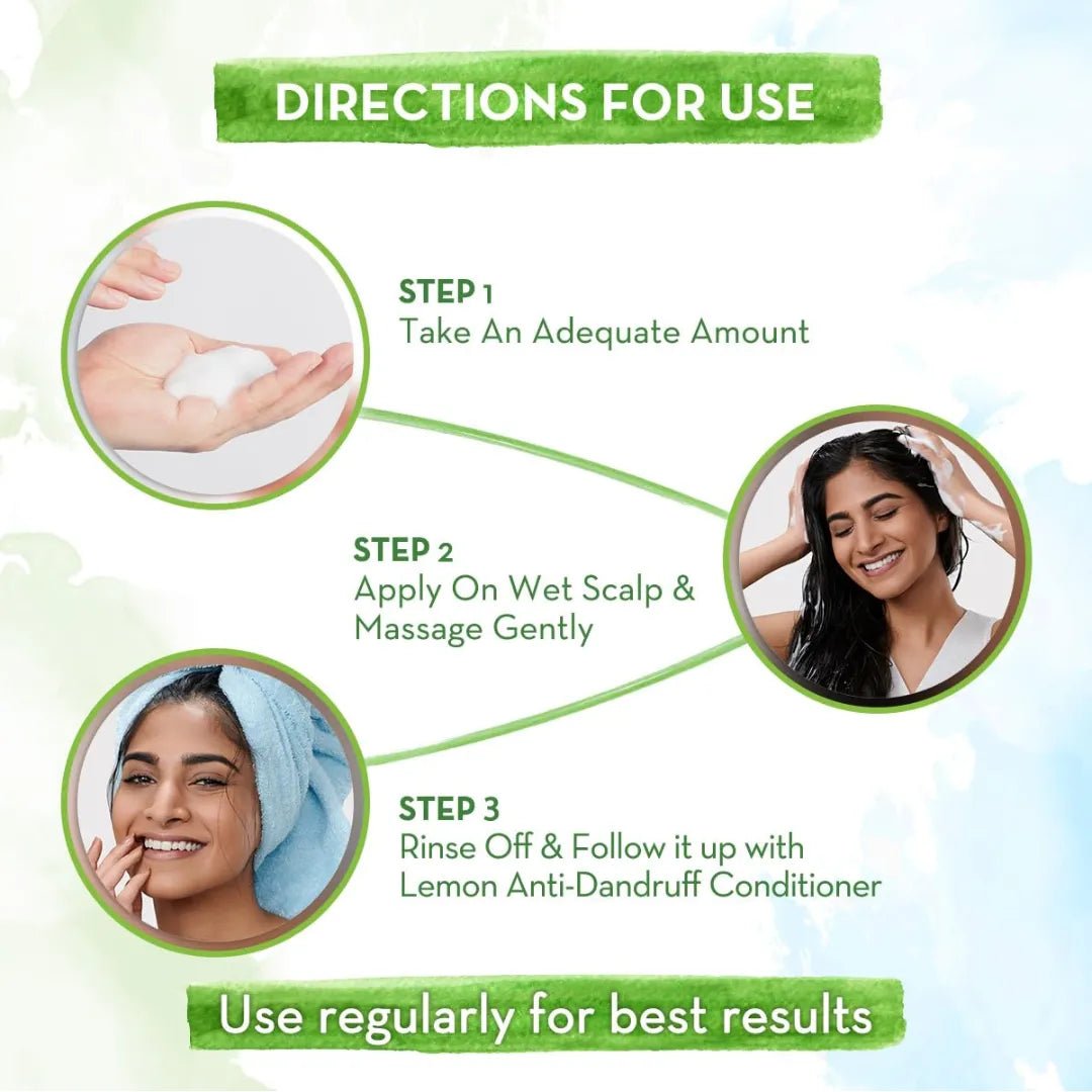 melandsh250 - Mamaearth Lemon Anti - Dandruff Shampoo - with Lemon & Ginger for Itchy & Flaky Scalp (250ml) - Looknstyle
