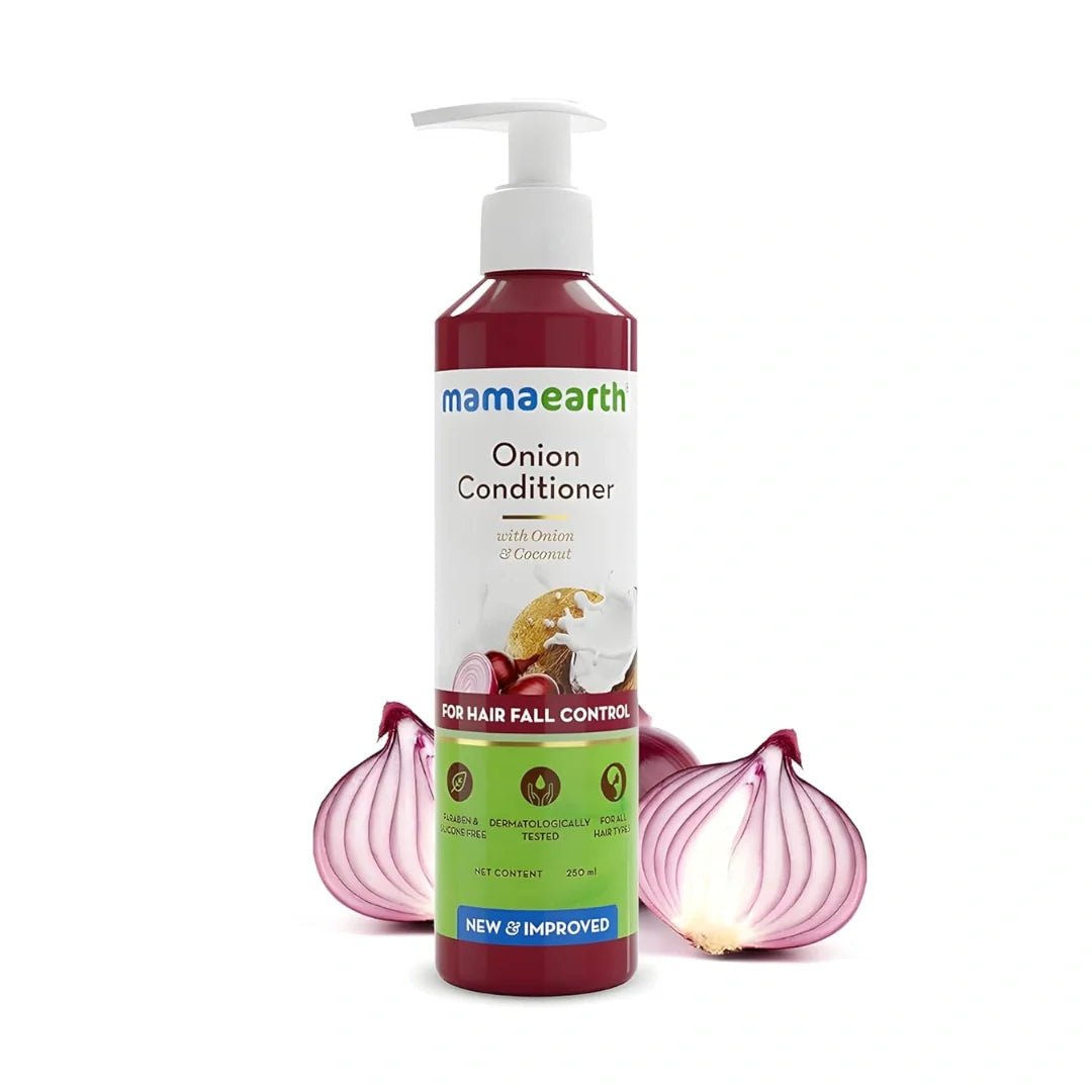 onicon250 - Mamaearth Onion Conditioner With Onion & Coconut for Hair Fall Control (250ml) - Looknstyle