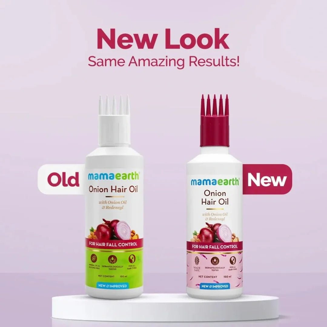 maonianhaic150 ml - Mamaearth Onion Hair Oil for Hair Growth & Hair Fall Control with Redensyl (150ml) - Looknstyle