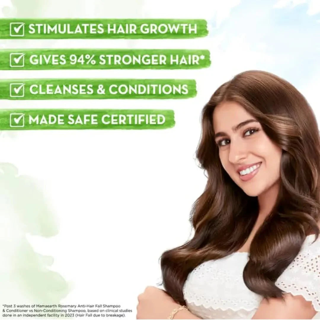 Mamaearth Rosemary Hair Fall Control Kit (Oil - 150ml, Shampoo - 250ml & Conditioner - 250ml) For Men & Women - Deals999