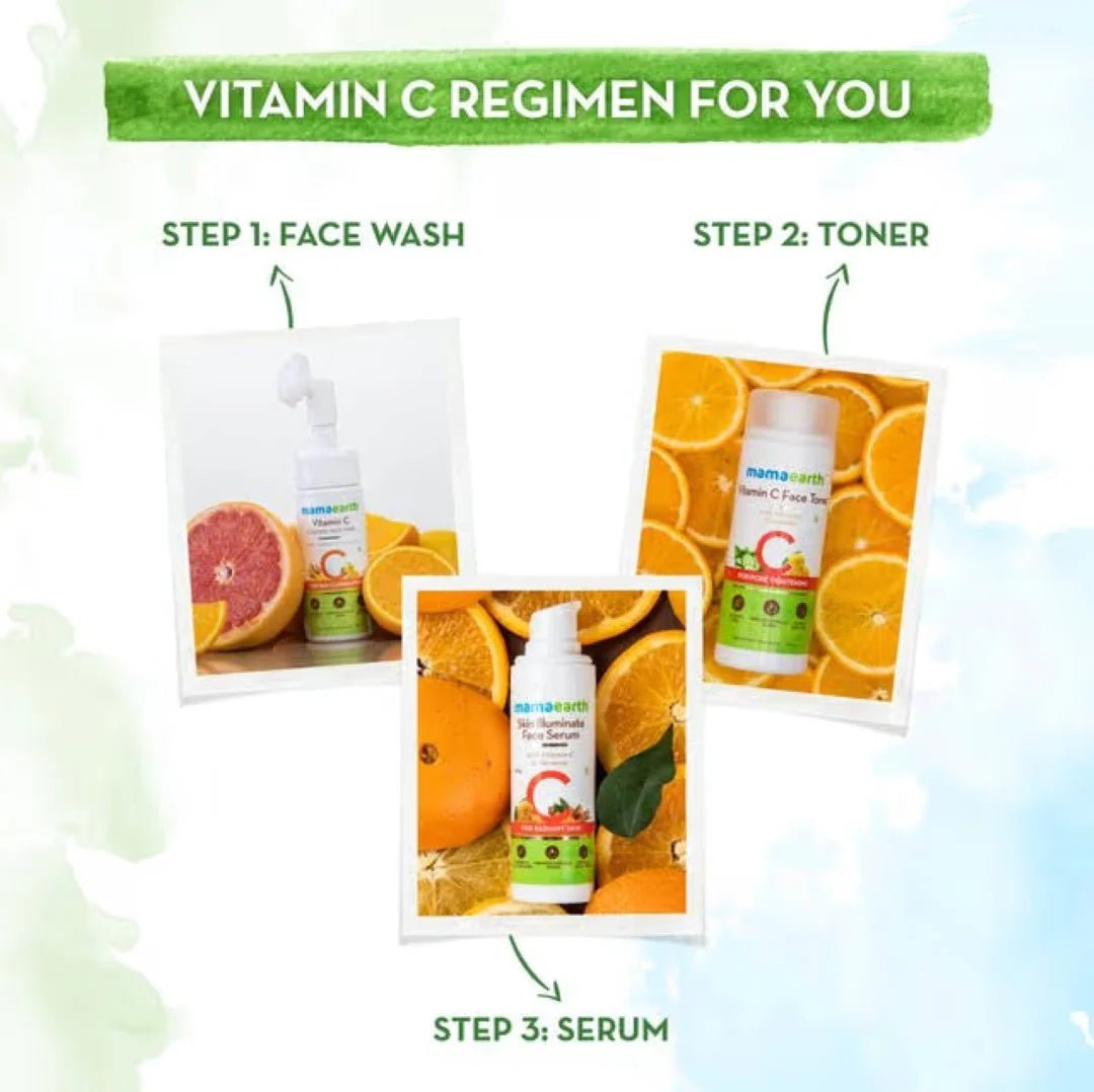 mevtcsrm15 - Mamaearth Skin Illuminate Face Serum With Vitamin C & Turmeric For Radiant Skin (15gm) - Looknstyle