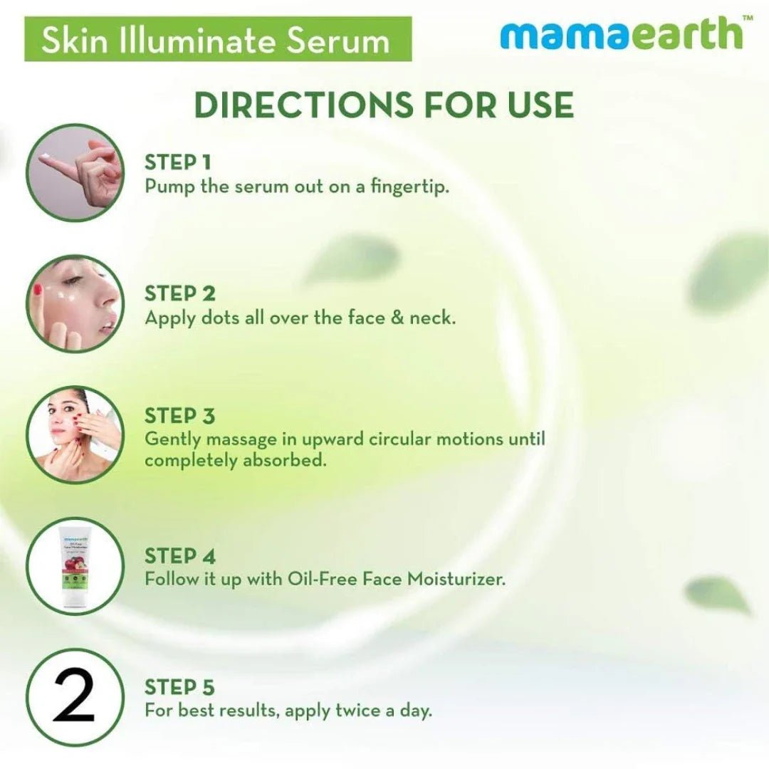 silmtfs - Mamaearth Skin Illuminate Vitamin C Face Serum With Vitamin C & Turmeric For Radiant Skin (30g) - Looknstyle