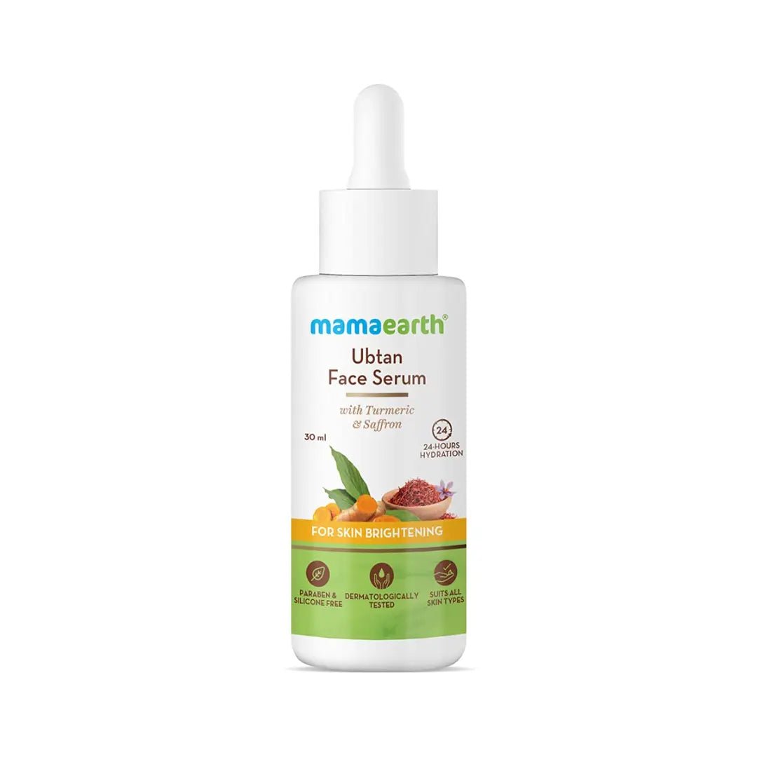 meubse - Mamaearth Ubtan Face Serum for glowing skin with Turmeric & Saffron for Skin Brightening 30ml - Looknstyle