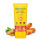 mama781 - Mamaearth Ultra Light Indian Sunscreen Cream with Carrot Seed, Turmeric and SPF 50 PA+++ (80ml) - Looknstyle