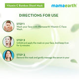 mevtcstmsk - Mamaearth Vitamin C Bamboo Sheet Mask with Vitamin C & Honey for Skin Illumination (25g) - Looknstyle