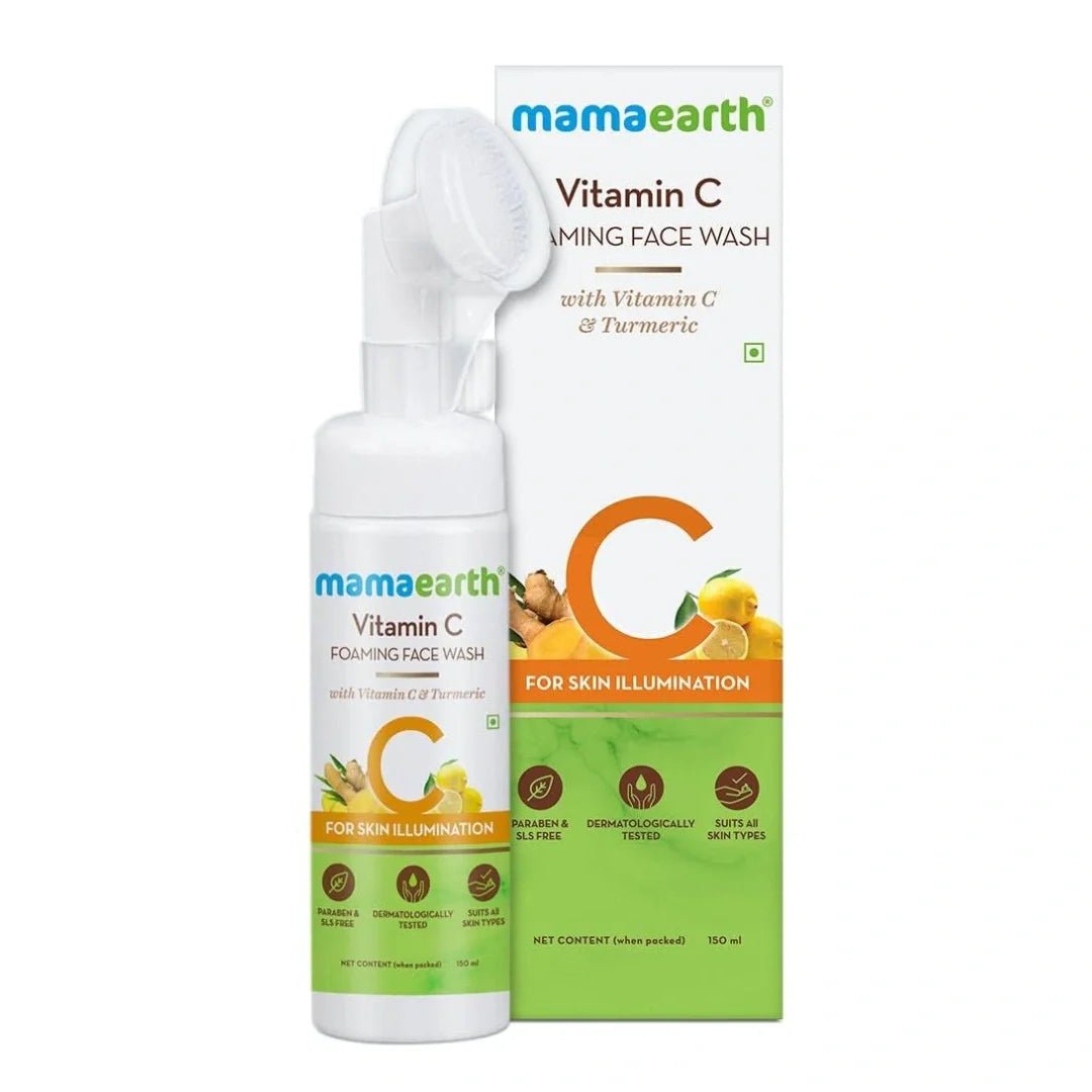 utanfofw - Mamaearth Vitamin C Foaming Face Wash with Vitamin C & Turmeric (150ml) - Looknstyle